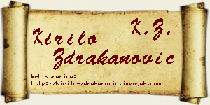 Kirilo Ždrakanović vizit kartica